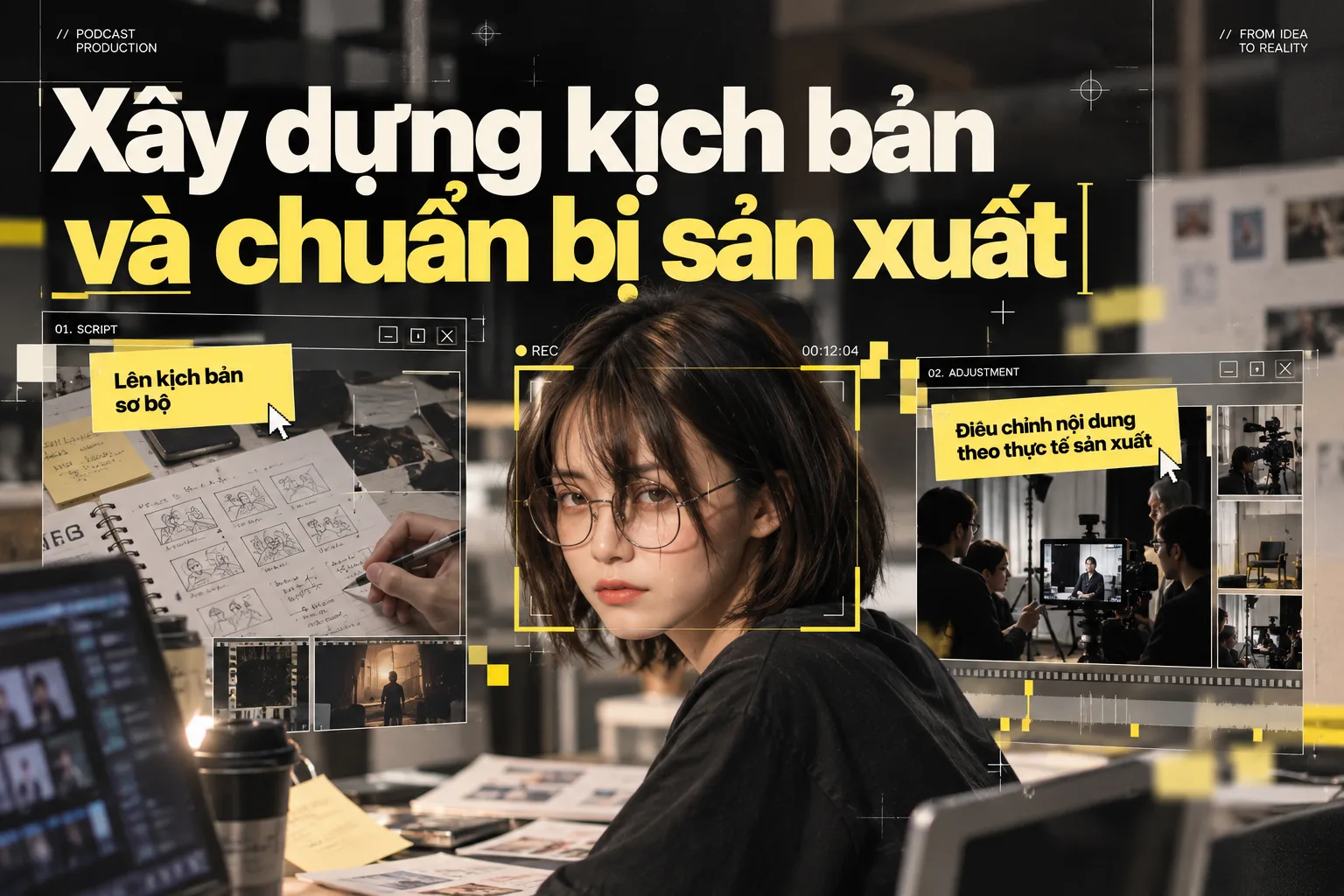 X&acirc;y dựng kịch bản v&agrave; chuẩn bị sản xuất